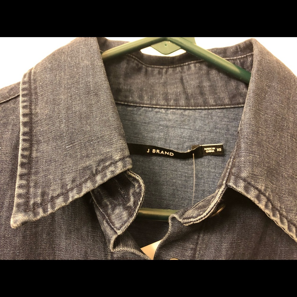 J Brand denim button down dress xs